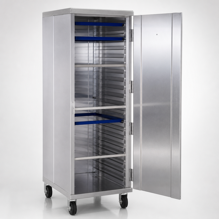Product image #3 for New Age 1290A Mobile Enclosed Cabinet Pan Rack, 40 Full-Size Pan Capacity
