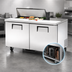 Thumbnail image #3 for True 60-Inch Two-Door Sandwich/Salad Prep Table with 10-Pan Top