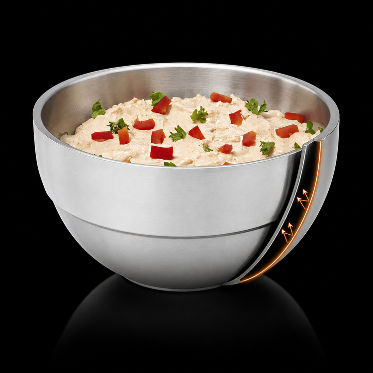 Product image #3 for Vollrath 3/4 Quart Double Wall Round Serving Bowl, Stainless Steel