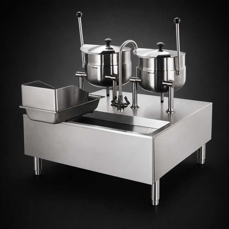Product image #3 for Cleveland Range Direct Steam Kettle/Cabinet Assembly with 12-Gallon Kettle and 26-Inch Cabinet Base