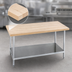 Thumbnail image #3 for Advance Tabco H2G-308 96-Inch x 30-Inch Maple Top Work Table with Adjustable Undershelf and Galvanized Base