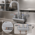 Thumbnail image #3 for OptiFlow Heavy Duty Shallow 4-Inch Center Splash-Mount Solid Body Faucet with 5-Inch Gooseneck Spout