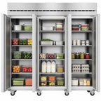 Thumbnail image #3 for Hoshizaki Steelheart R3A-FS Three-Section Reach-In Refrigerator, 79.03 Cu. Ft., Solid Doors, Stainless Steel, Top-Mounted Self-Contained