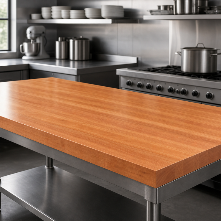 Product image #3 for Boos Block American Cherry Edge Grain Kitchen Countertop, 96 Inch x 38 Inch x 3 Inch, Penetrating Oil Finish