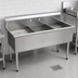 Thumbnail image #3 for Eagle Group Three-Compartment Utility Sink, 55-3/8 Inch W x 25 Inch D, 16 Gauge 304 Stainless Steel, No Drainboards