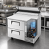 Thumbnail image #3 for True 44 5/8-Inch Stainless Steel Refrigerated Pizza Prep Table with 2 Drawers and Alternate Top
