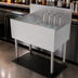 Thumbnail image #4 for Top Shelf TS Series 30-Inch Freestanding Stainless Steel Underbar Drainboard with Backsplash