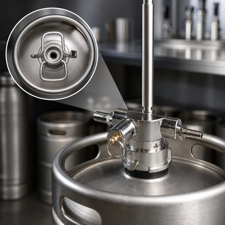Product image #3 for Glastender D System Low-Profile Keg Coupler with Stainless Steel Probe