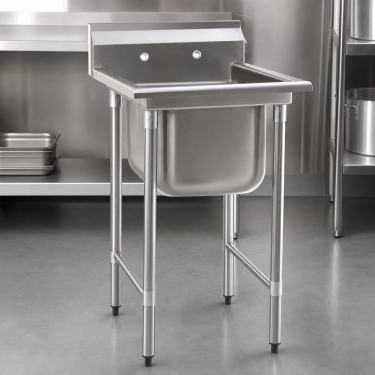 Product image #3 for Eagle Group 314 Series 304 Stainless Steel 1-Compartment Sink with Right Drainboard