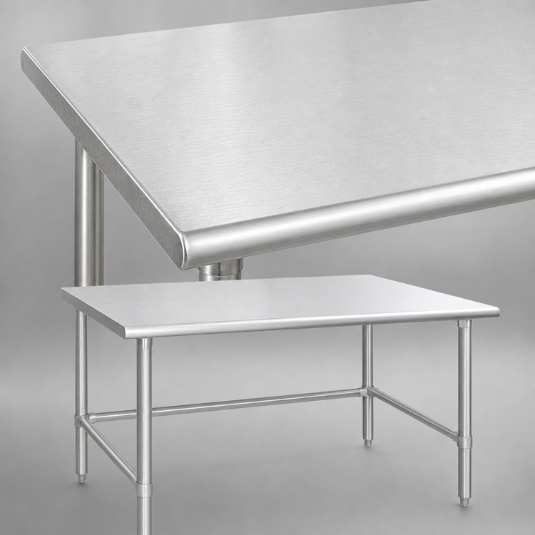 Product image #3 for Eagle Deluxe Series 60 Inch x 30 Inch Stainless Steel Flat Top Work Table with Tubular Base
