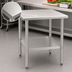 Thumbnail image #3 for Deluxe Series 30-Inch x 30-Inch Stainless Steel Corner Work Table with Adjustable Undershelf