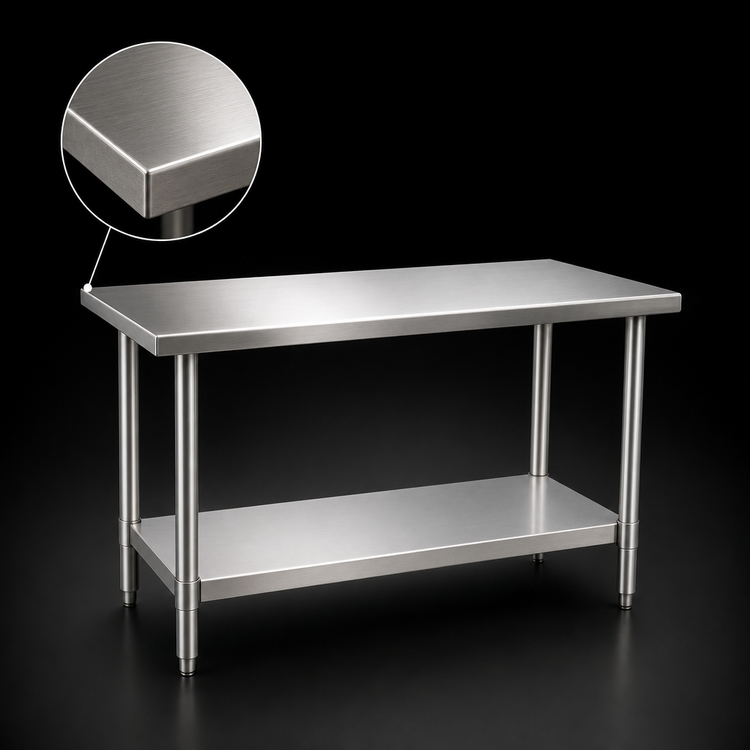 Product image #3 for Eagle Group Spec-Master 84-Inch x 48-Inch Stainless Steel Work Table with Adjustable Undershelf