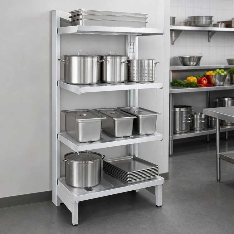 Product image #3 for Channel BC2436 T-Bar Cantilever Aluminum Shelving Unit, 36 W x 24 D x 72 H