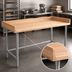 Thumbnail image #3 for John Boos 60 x 30 Inch Wood Top Bakers' Table with Galvanized Base and 4-Inch Coved Riser