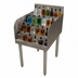 Thumbnail image #4 for BK Resources 36 Inch Wide 4-Step Freestanding Underbar Liquor Bottle Display Unit, Stainless Steel, Approx. 40-Bottle Capacity