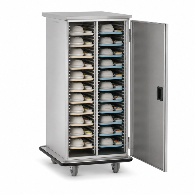 Product image #3 for FWE Mobile Non-Insulated Patient Tray Meal Delivery Cart