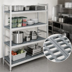 Thumbnail image #3 for Fermod Fermostock 4R35C83 4-Tier Perforated Starter Shelving Unit, 35"W x 22"D x 83"H, Removable Polymer Inserts