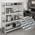 Thumbnail image #3 for Fermostock 4-Tier Starter Shelving Unit with Removable Polymer Inserts, 35-Inch W x 22-Inch D x 83-Inch H