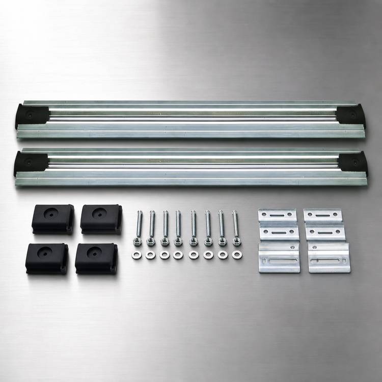Product image #3 for Quantum Single Unit Floor Track Assembly Kit with Two 17-Foot V-Groove Aluminum Tracks