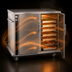 Thumbnail image #3 for FWE UHS-7-14 Mobile Humidified Heated Holding Cabinet, 14 Tray Slides, 2 Doors