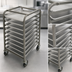 Thumbnail image #3 for Klinger's Trading Mobile Half-Height End-Loading Aluminum Sheet Pan Rack for 10 Full-Size 18 x 26 Inch Pans