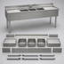 Thumbnail image #3 for Eagle Group 2200 Series 84-Inch 3-Compartment Underbar Sink Unit with Dual Drainboards