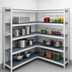 Thumbnail image #3 for Fermostock 4-Tier Corner Expansion Shelving Unit with Polymer Inserts, 66