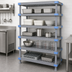 Thumbnail image #3 for Millenia 72-Inch Wide x 18-Inch Deep x 86-Inch High 5-Shelf Stationary Starter Polymer Shelving Unit with Dunnage Stand