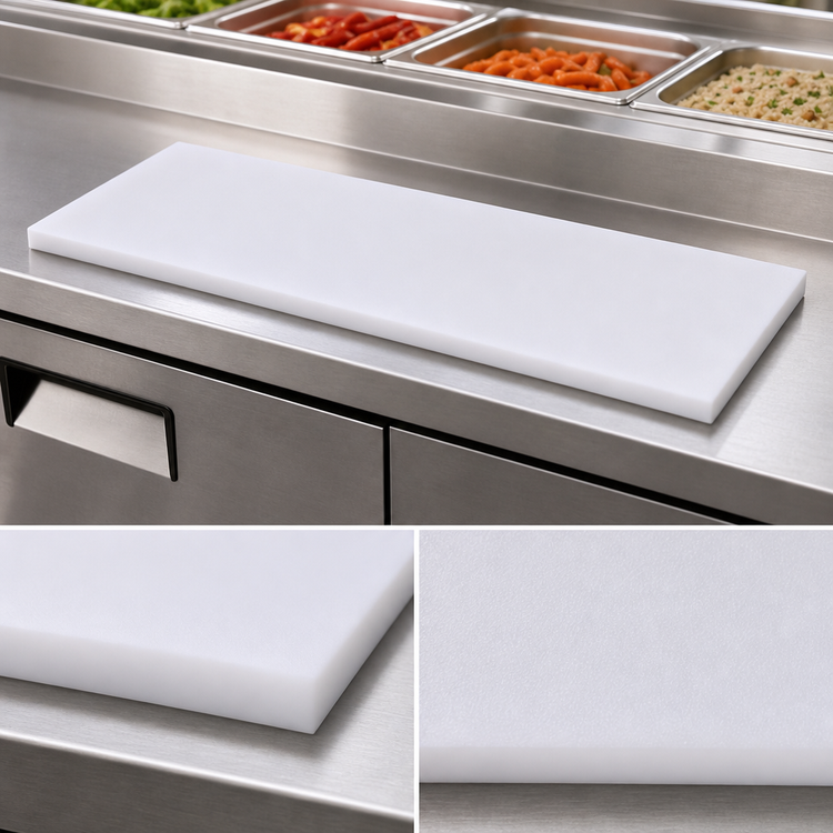 Product image #3 for John Boos Reversible Polyethylene Steam Table Cutting Board, 72 x 10 x 3/4 Inch