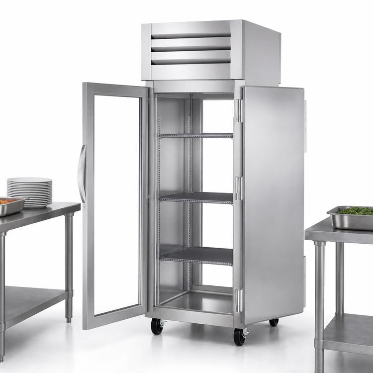 Product image #3 for True SPEC SERIES Pass-Thru Heated Holding Cabinet, 1 Section, Glass Front and Solid Rear Swing Doors, Stainless Steel, 208-240V