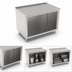 Thumbnail image #3 for John Boos Open Front Cabinet Base Work Table, 72 Inch W x 30 Inch D, 16 Gauge Stainless Steel Top, 1-1/2 Inch Rear Riser