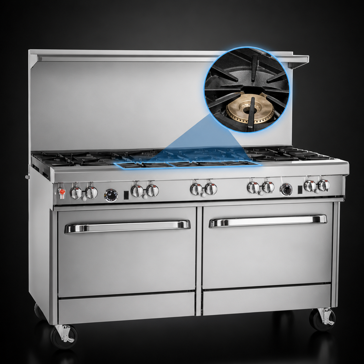 Product image #3 for Southbend Ultimate 60-Inch Gas Restaurant Range with 5 Burners, 24-Inch Griddle and 2 Cabinets