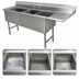 Thumbnail image #3 for Advance Tabco Special Value Series Commercial 3-Compartment Fabricated Sink with 15-Inch Right Drainboard, 15 x 15 x 14-Inch Bowls