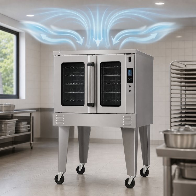 Product image #3 for Southbend Platinum Single Deck 11 kW Electric Bakery-Depth Ventless Convection Oven with Touch Screen Controls and Independent Doors