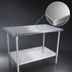 Thumbnail image #3 for John Boos Stallion 72-Inch x 24-Inch Stainless Steel Top Work Table with Adjustable Undershelf