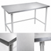 Thumbnail image #3 for John Boos Stallion Safety Edge Stainless Steel Work Table, 60