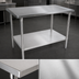 Thumbnail image #3 for John Boos Stallion 72-Inch x 30-Inch Stainless Steel Top Work Table with Adjustable Undershelf