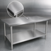 Thumbnail image #3 for John Boos 84-Inch x 48-Inch 16-Gauge Stainless Steel Flat Top Work Table with Fixed Undershelf