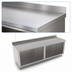 Thumbnail image #3 for Open Front Stainless Steel Underbar Work Table with Cabinet Base, 120 x 24 Inches, 5-Inch Backsplash
