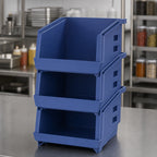 Thumbnail image #3 for Metro MB30235B Stacking Supply Bin, Blue, 10-7/8 x 11 x 5 Inches Case of 6