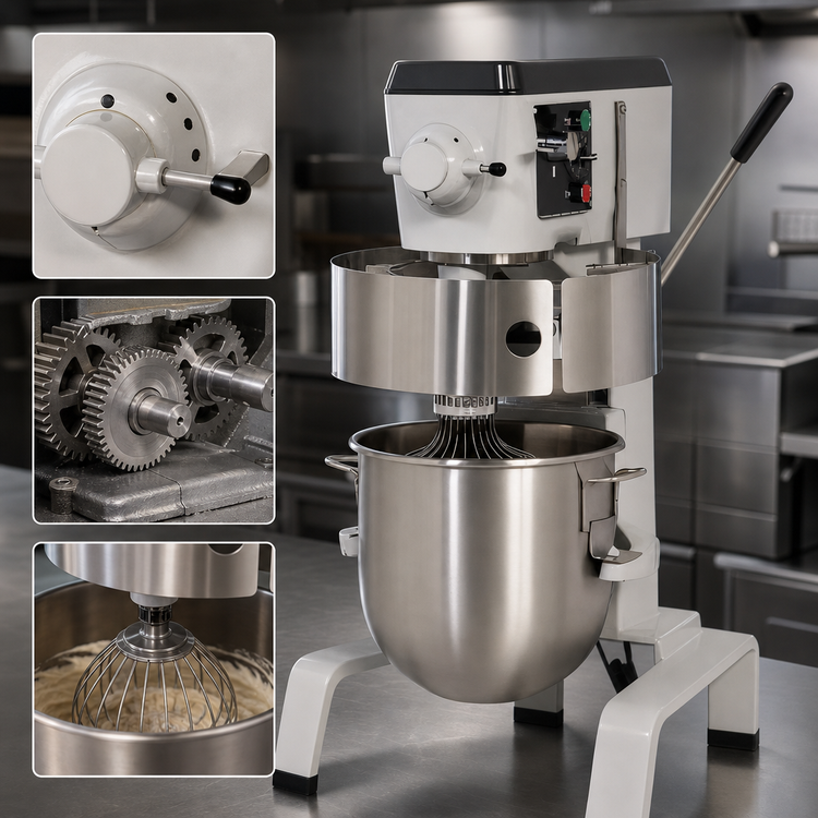 Product image #3 for Blakeslee F-30-SS 30 Quart Stainless Steel Floor Model Planetary Mixer