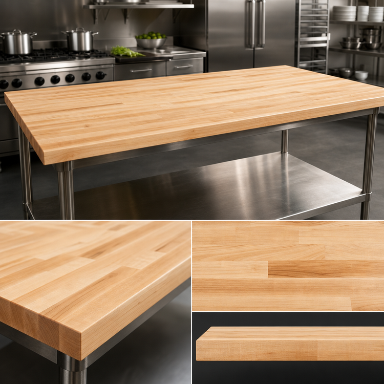 Product image #3 for Boos Block 84-Inch x 38-Inch Blended Edge Grain Northern Hard Rock Maple Kitchen Countertop with Varnique Finish