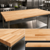 Thumbnail image #3 for Boos Block 84-Inch x 38-Inch Blended Edge Grain Northern Hard Rock Maple Kitchen Countertop with Varnique Finish