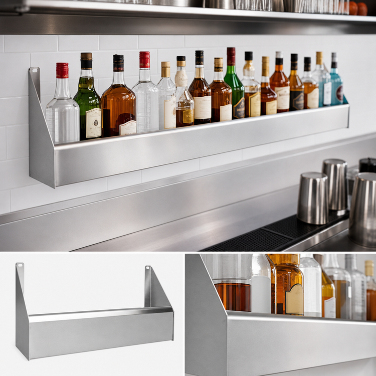 Product image #3 for CHOICE 70-Inch Single Speed Rail, Stainless Steel, Keyhole Mounting