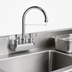 Thumbnail image #3 for Krowne Royal Series Backsplash-Mount Commercial Faucet with 6-Inch Gooseneck Spout, 4-Inch Centers