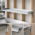 Thumbnail image #3 for Eagle Snap-n-Slide 72 Inch x 12 Inch Wall Shelf, Rolled Front Edge, 14/304 Stainless Steel
