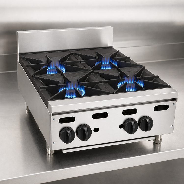 Product image #3 for Vulcan Achiever 24-Inch 4-Burner Gas Countertop Hot Plate