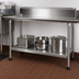 Thumbnail image #3 for John Boos Stainless Steel Dishtable Undershelf with Adjustable Bullet Feet, 113-5/8W x 24-1/8D