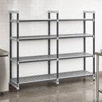 Thumbnail image #3 for Cambro Camshelving® Elements EXA217272V4480 4-Tier Stationary Add-On Louvered Polymer Shelving Unit, 21 x 72 x 72 In., Gray