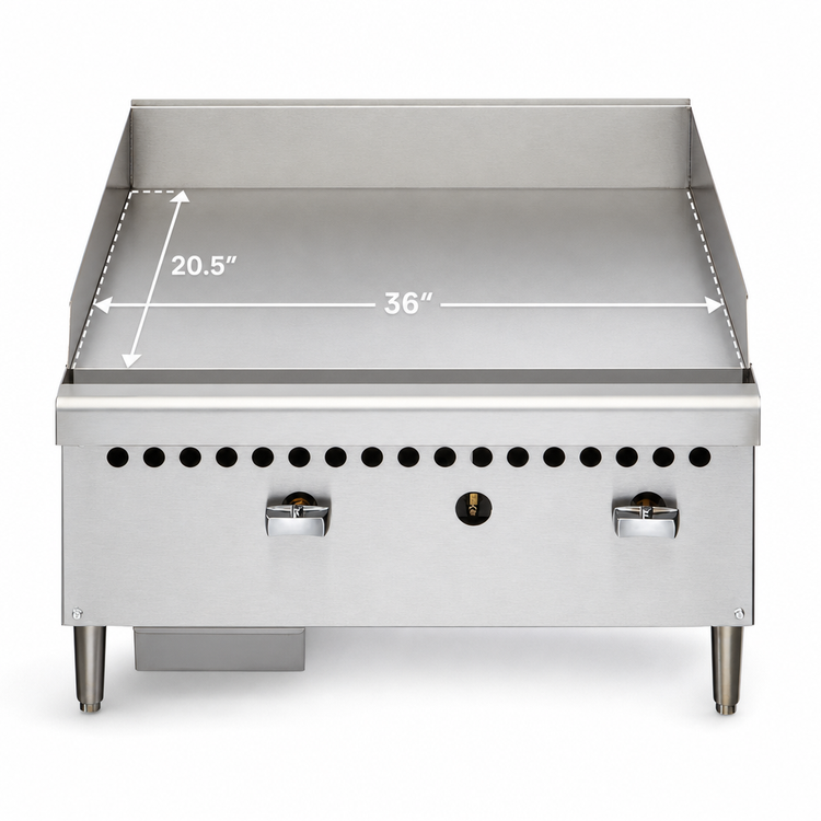 Product image #4 for Vulcan 36-Inch Countertop Gas Griddle with 1-Inch Polished Steel Plate